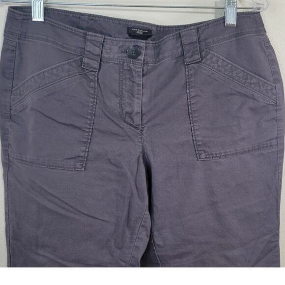 Ann Taylor Slacks Womens 8P Gray Signature Pants Straight Leg Classic Business - Picture 2 of 7